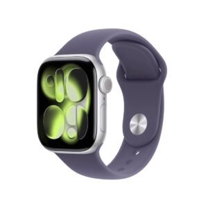 Apple Watch Series 11 (GPS) 42mm Silver Aluminum Case with Purple Fog Sport Band - S/M - Silver - (2025) Apple Watch Series 11 (GPS) 42mm Silver Aluminum Case with Purple Fog Sport Band - S/M - Silver - (2025)