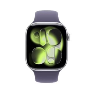 Apple Watch Series 11 (GPS) 46mm Silver Aluminum Case with Purple Fog Sport Band - S/M - Silver - (2025) Apple Watch Series 11 (GPS) 46mm Silver Aluminum Case with Purple Fog Sport Band - S/M - Silver - (2025)