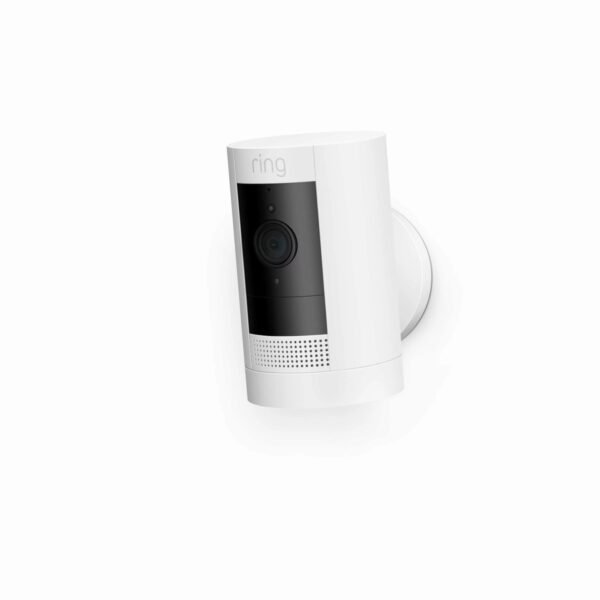 Ring - Outdoor Cam (Stick Up Cam) Indoor/Outdoor Wire Free 1080p Security Camera - White