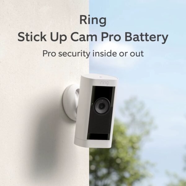 Ring Stick Up Cam Pro Battery Indoor/Outdoor Security Camera with 3D Motion Detection, HDR Video and Color Night Vision - White Ring Stick Up Cam Pro Battery Indoor/Outdoor Security Camera with 3D Motion Detection, HDR Video and Color Night Vision - White